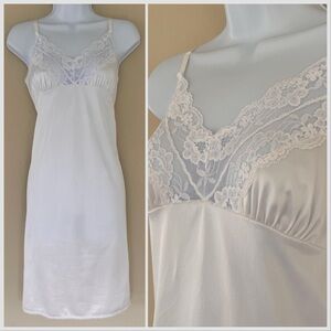 Vintage Babydoll Slip Dress M/L Cottagecore Romantic Coquette Grunge 90s Lace